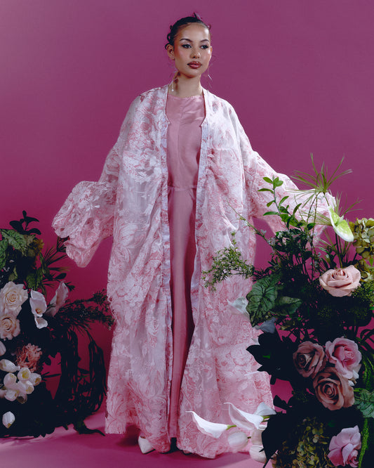 Gathering Abaya Pink