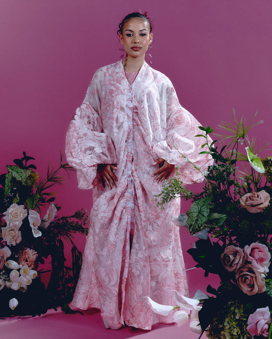 Gathering Abaya Pink