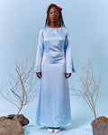 Blue Silk Dress