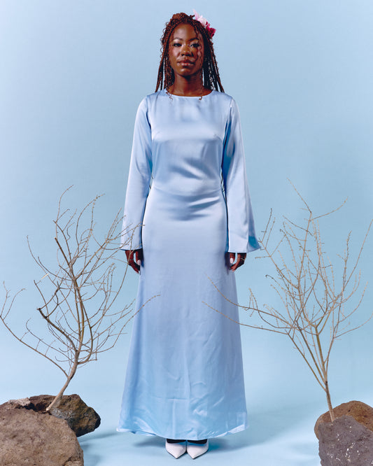 Silk Dress Blue