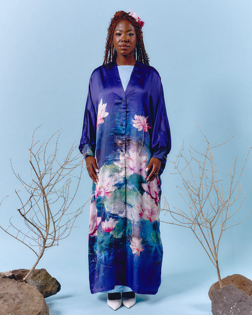 Blue Lotus Abaya