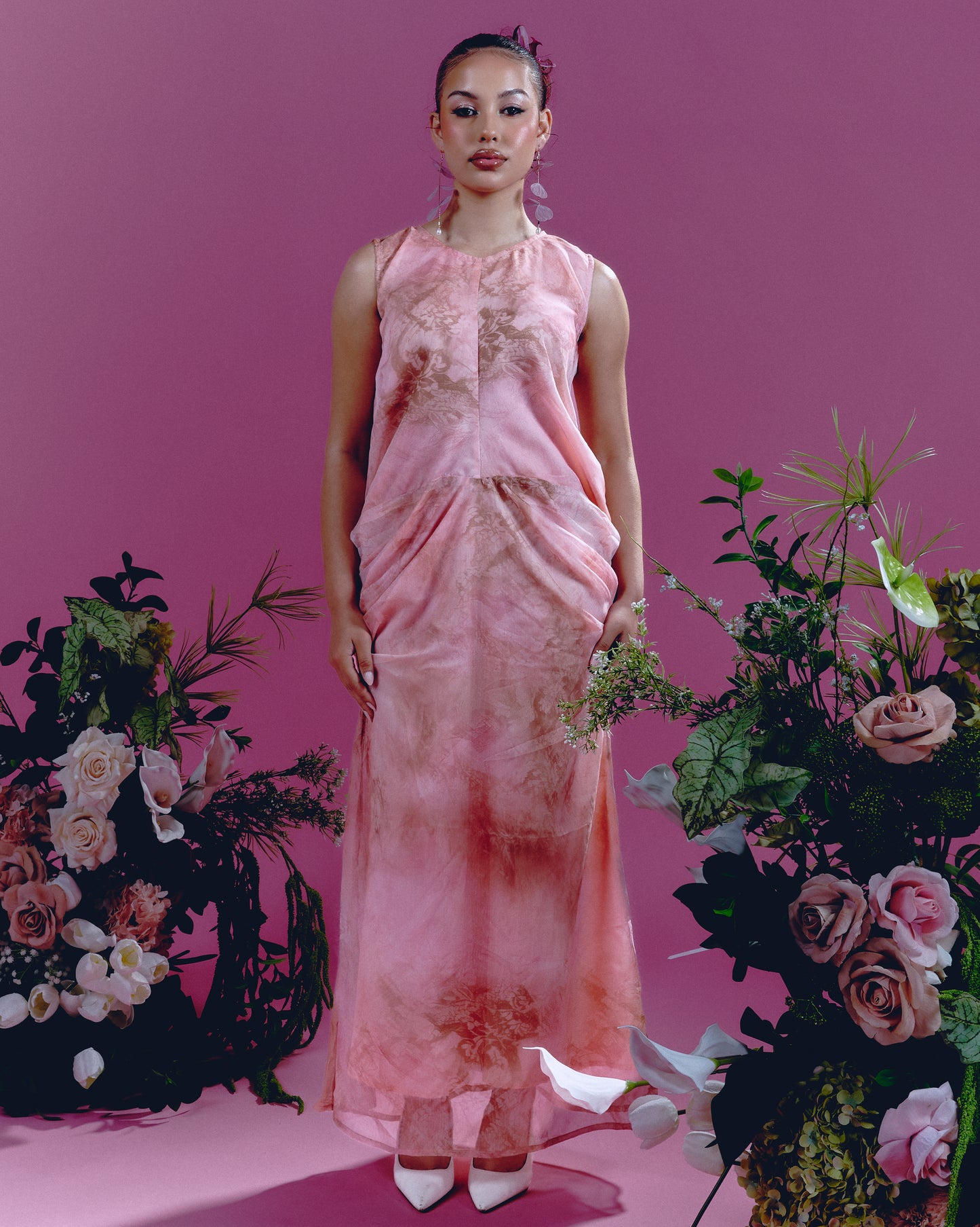 Melting Dress Pink + Brown