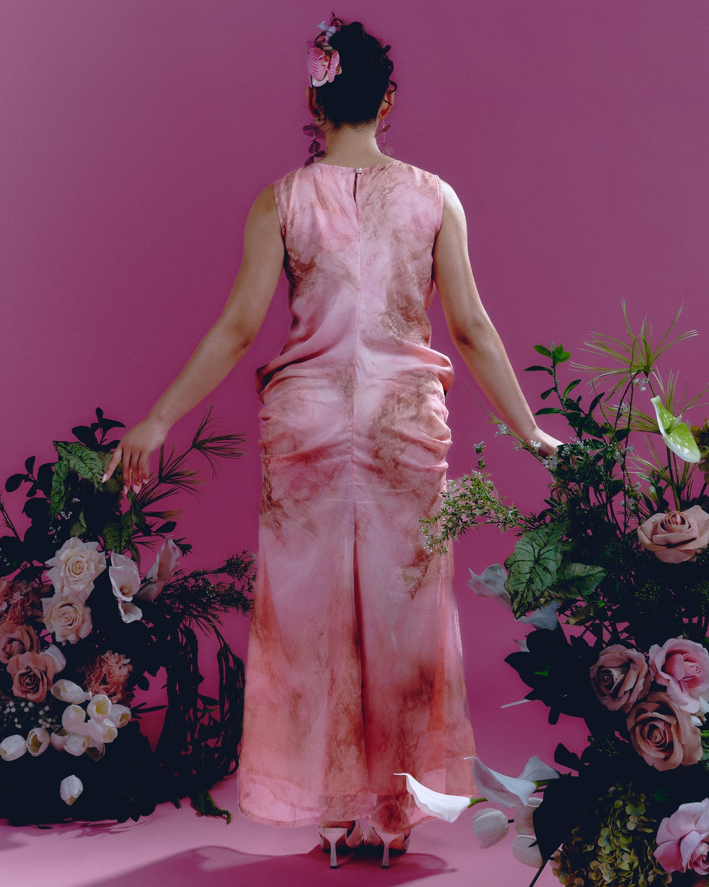 Melting Dress Pink + Brown