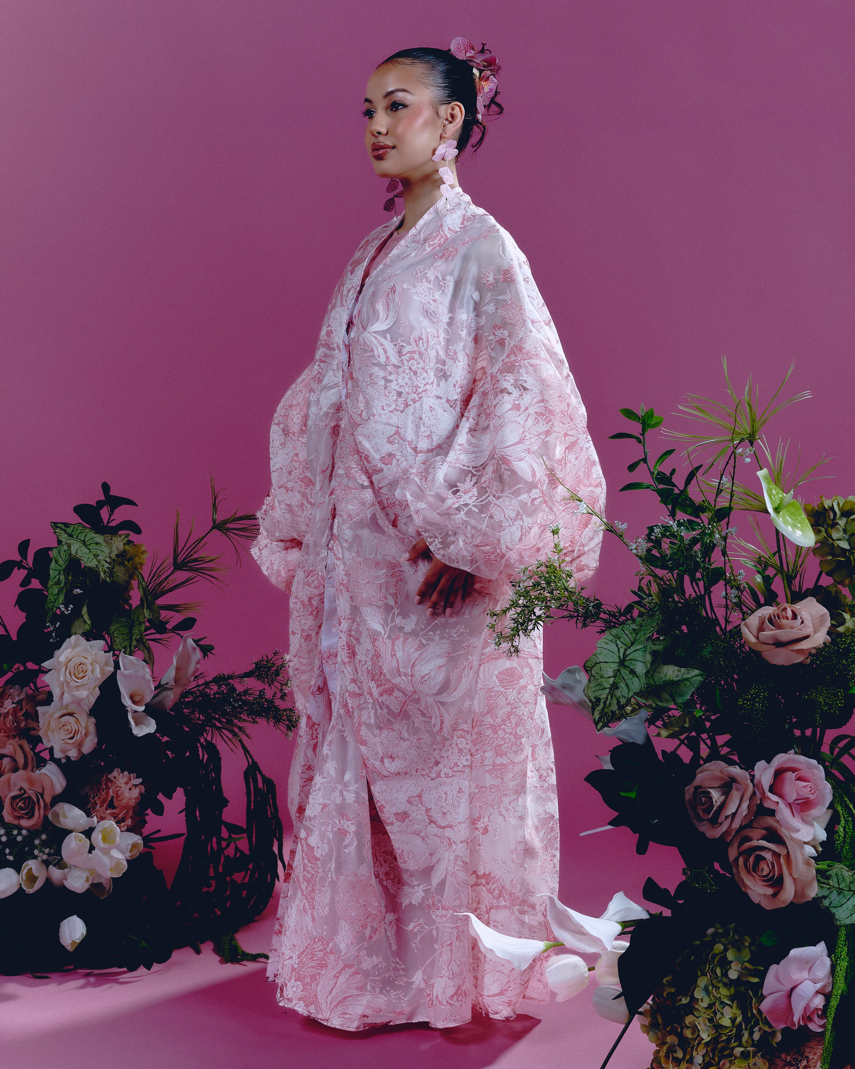 Pink Gathering Abaya