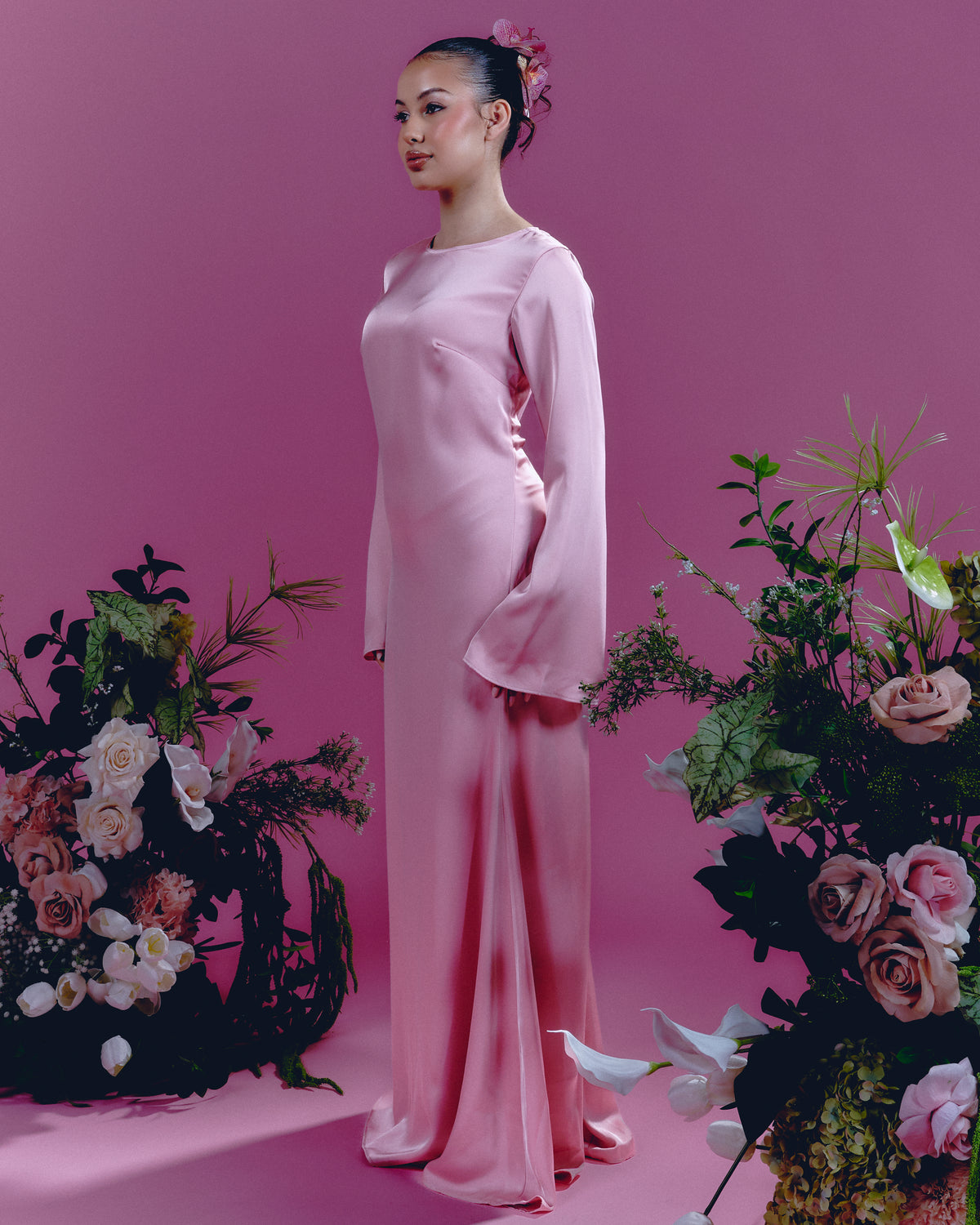 silk modest dress ladies knitted dress pdf pattern Cherri Gown Revolve Prom a fitted bodice Size:XS(18/24mos)